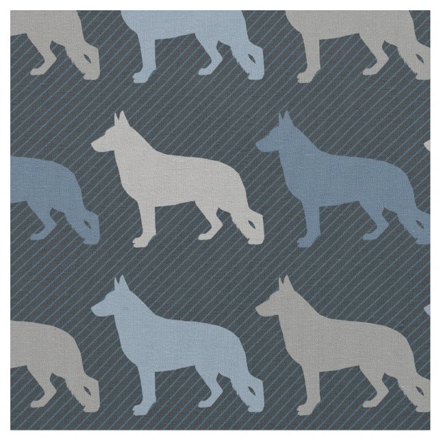 German Shepherd Dog Fabric (Close Up)