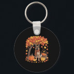 German Shepherd Dog Fall Scarf Pumpkin Autumn Than Key Ring<br><div class="desc">German Shepherd Dog Fall Scarf Pumpkin Autumn Thanksgiving</div>