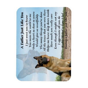 German Shepherd Dog Father Poem Magnet