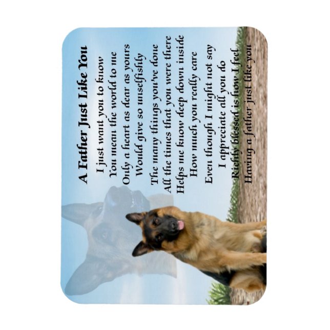 German Shepherd Dog Father Poem Magnet (Vertical)