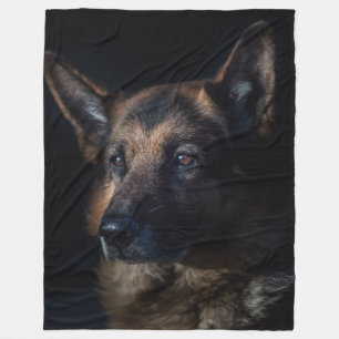German shepherd dog fleece blanket
