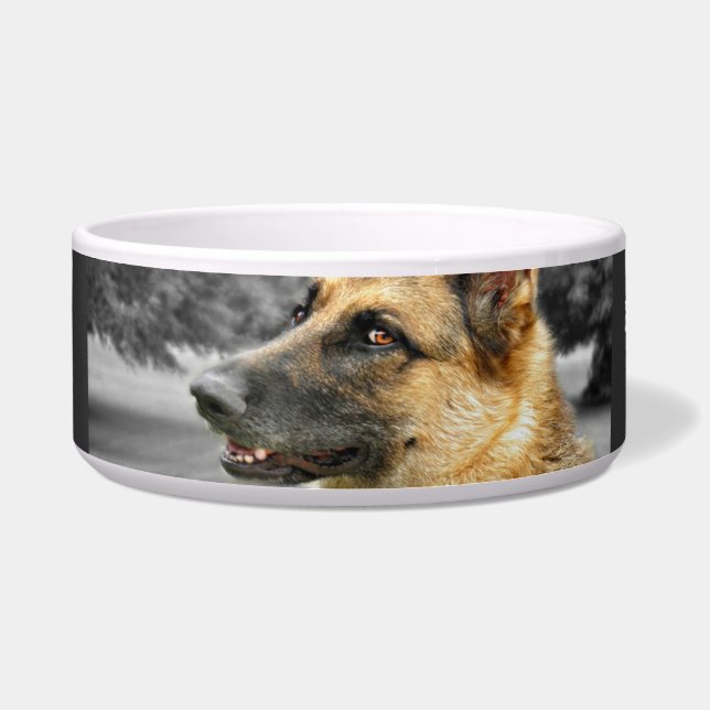 German Shepherd Dog Food Dish (Front)