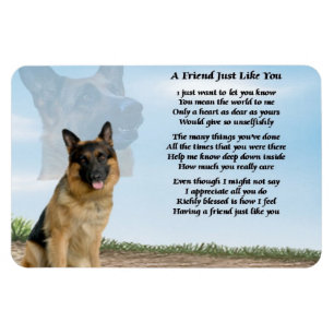 German Shepherd Dog Friend Poem Magnet