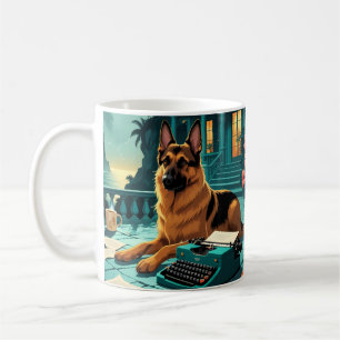 German Shepherd Dog gentleman vintage Coffee Mug