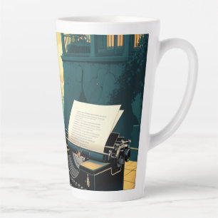 German Shepherd Dog gentleman vintage  Latte Mug