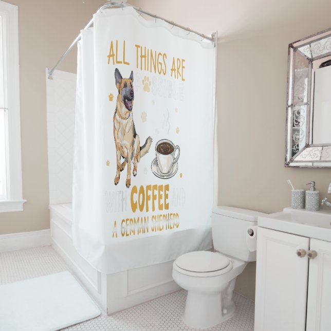  German Shepherd Dog Gift Shower Curtain (In Situ)