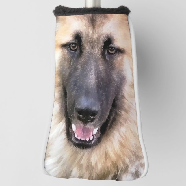 GERMAN SHEPHERD DOG GOLF HEAD COVER (Rotate 90)