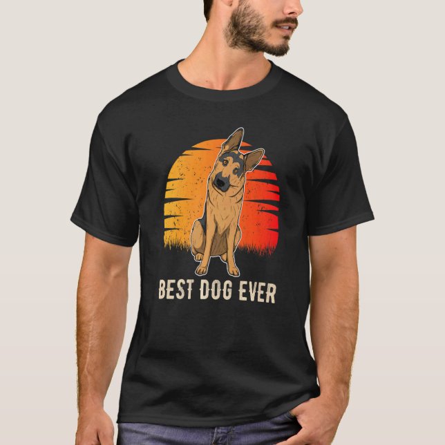 German Shepherd Dog Gsd Sunset  3 T-Shirt (Front)