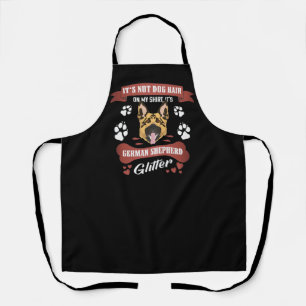 German Shepherd Dog Hair Glitter Apron