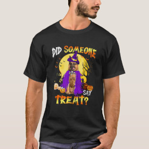 German Shepherd Dog Halloween Did Someone Say Trea T-Shirt