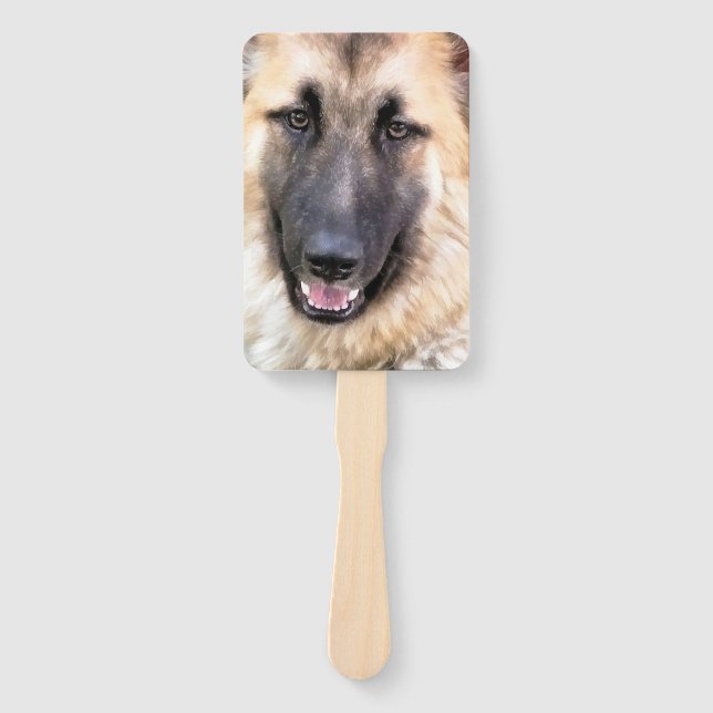 GERMAN SHEPHERD DOG HAND FAN (Front)