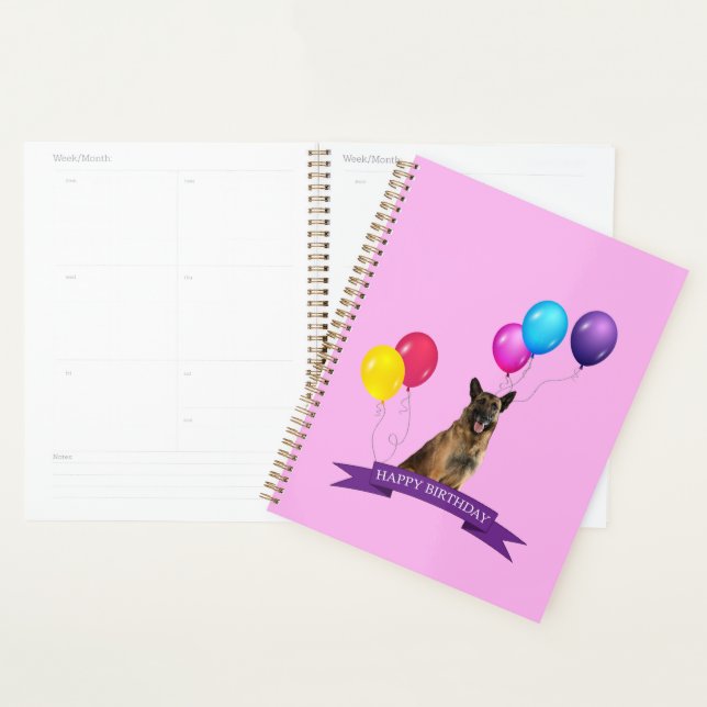German Shepherd Dog Happy Birthday Gift Bag Planner (Display)