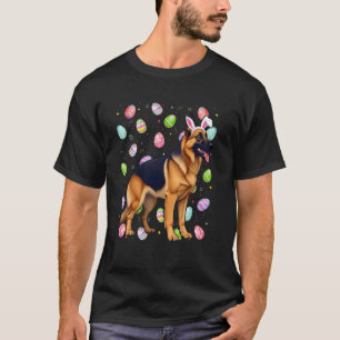 German Shepherd Dog Happy Easter Egg Hunt Bunny Ea T-Shirt