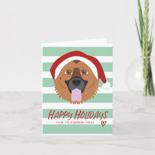 German Shepherd Dog Happy Holiday Christmas Card