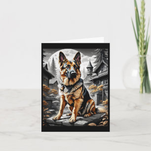 German Shepherd Dog Head Portrait Dog Lover Pet Ow Card