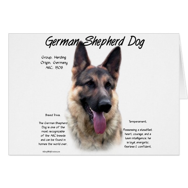 German Shepherd Dog History Design (Front Horizontal)