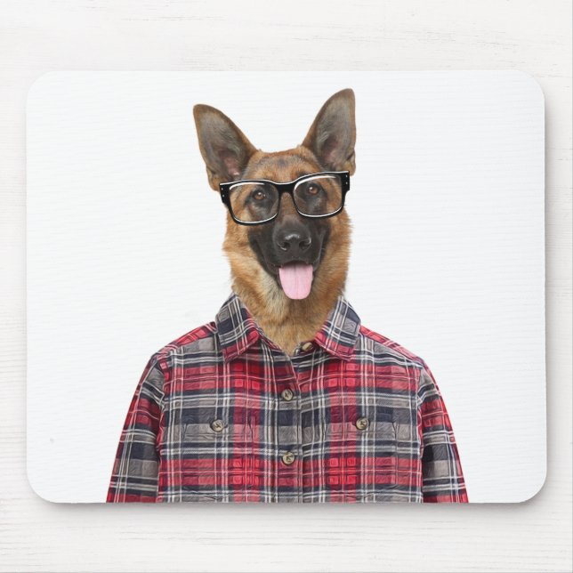 German Shepherd Dog Humour Mouse Mat (Front)