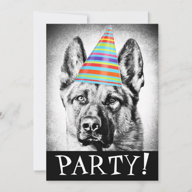 German Shepherd dog Invitation (Front)