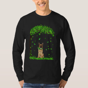 German Shepherd Dog Irish Green Shamrock C St Patr T-Shirt