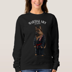 German Shepherd Dog Judo Karate Master In Black Ju Sweatshirt