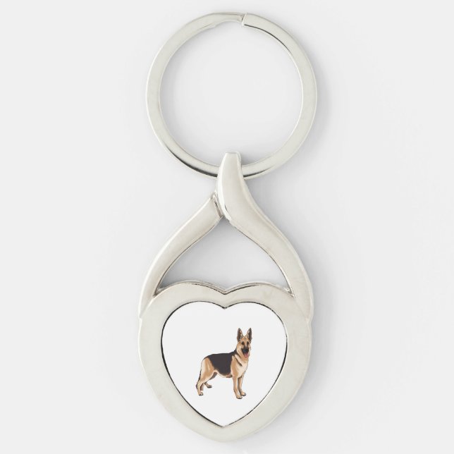 German shepherd dog  key ring (Front)