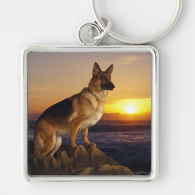 German Shepherd dog Key Ring (Front)