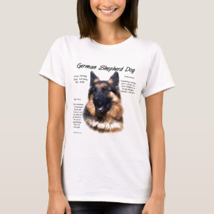 German Shepherd Dog (longhair) History Design T-Shirt