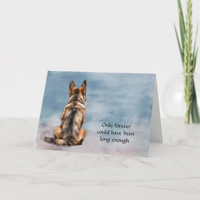 German Shepherd Dog Loss Condolence Card (Front)