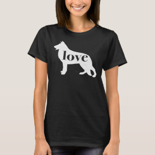 German Shepherd Dog Love A Minimalist Distressed V T-Shirt