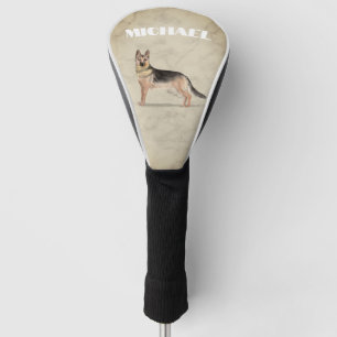 German Shepherd Dog Lover Cream Personal  Golf Head Cover