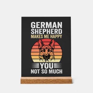 German Shepherd Dog Lover Funny Retro Acrylic Sign