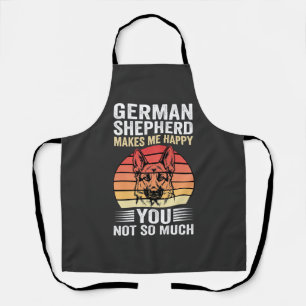 German Shepherd Dog Lover Funny Retro Apron
