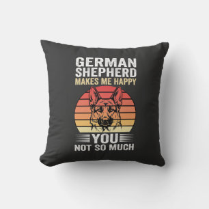 German Shepherd Dog Lover Funny Retro Cushion