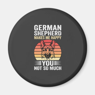 German Shepherd Dog Lover Funny Retro Magnet