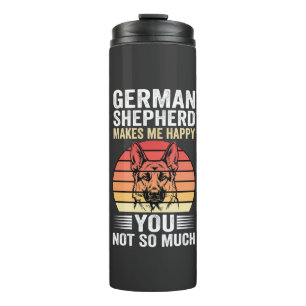 German Shepherd Dog Lover Funny Retro Thermal Tumbler