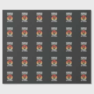 German Shepherd Dog Lover Funny Retro Wrapping Paper