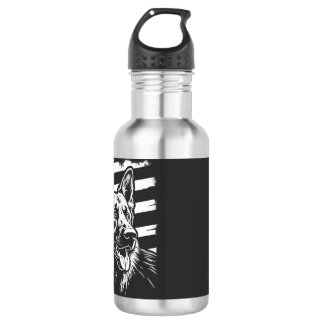 German Shepherd Dog Lover USA American Flag 532 Ml Water Bottle