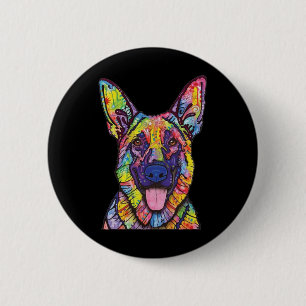 German Shepherd Dog Lovers 6 Cm Round Badge
