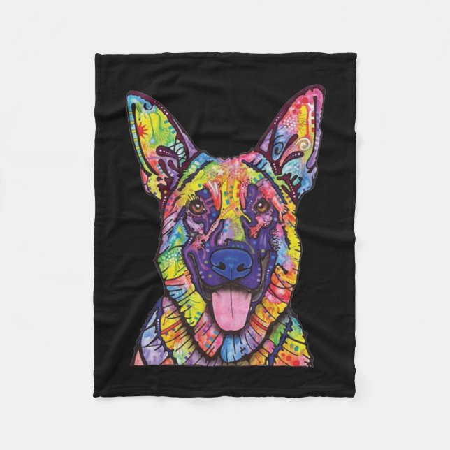 German Shepherd Dog Lovers Fleece Blanket (Front)