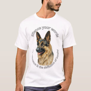 German Shepherd Dog Loyalty Quote Silence Your Wo T-Shirt
