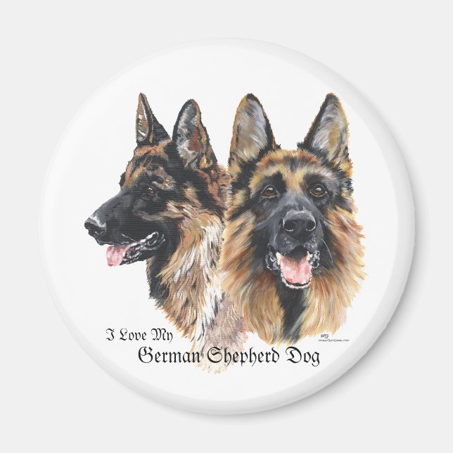 German Shepherd Dog Magnet (Front)