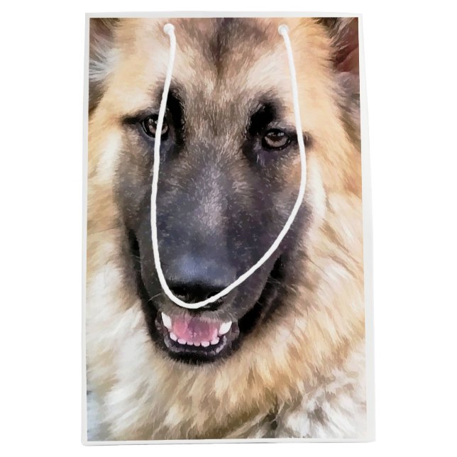 GERMAN SHEPHERD DOG MEDIUM GIFT BAG (Front)