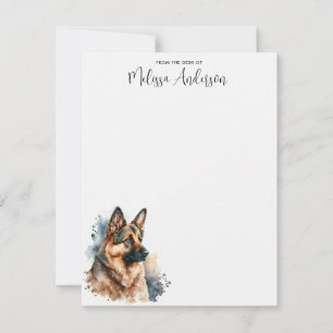 German Shepherd Dog Modern Watercolor Personalised Card