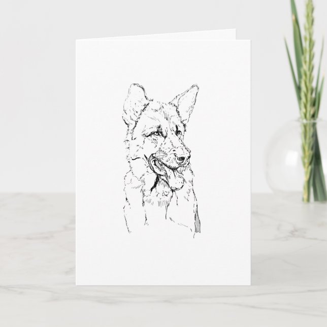 German Shepherd, Dog Mom Personalised Card (Front)