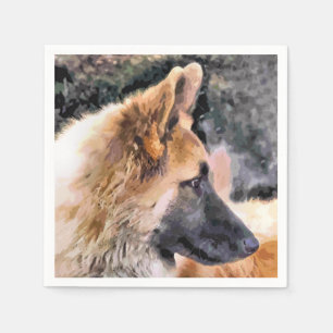 GERMAN SHEPHERD DOG NAPKIN