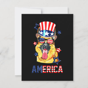 German Shepherd Dog Owner 4Th Of July Thank You Card