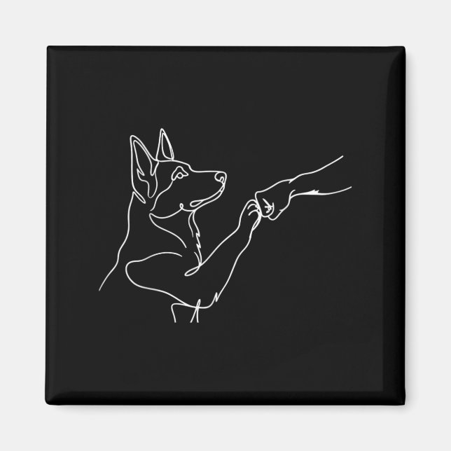German Shepherd Dog Owner Cute Design Magnet (Front)