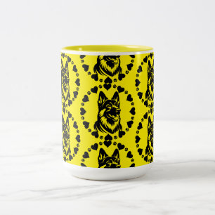 German Shepherd Dog Owner Two-Tone Coffee Mug
