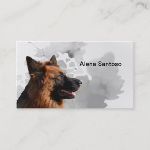 German Shepherd Dog Painting Business Card