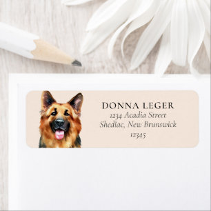German Shepherd Dog Personalised Address